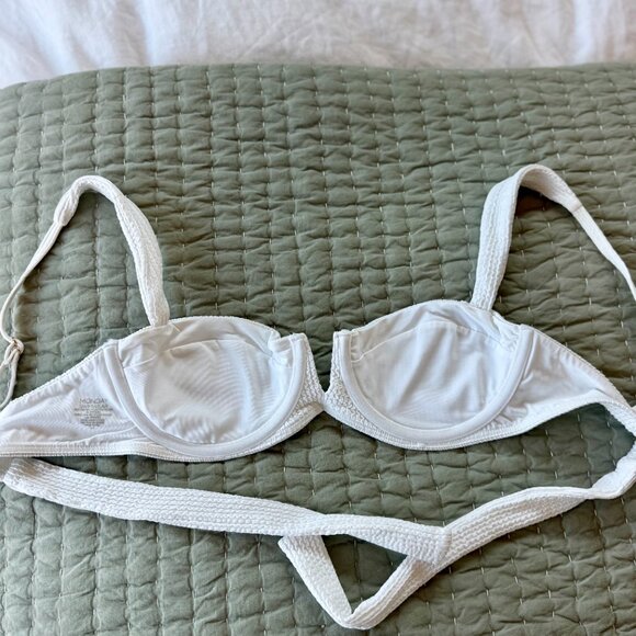 Monday Swimwear - Clovelly Top - White Sand Crinkle - M - Picture 4 of 4